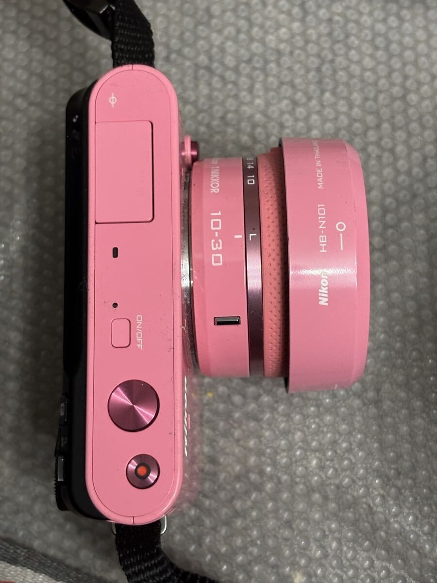 Nikon 1 J1 Pink Mirrorless 10.1 MP Digital Camera w/ 10-30mm VR