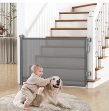Retractable Baby Gate for Stairs Doorways, Dog Gate Indoor Outdoor