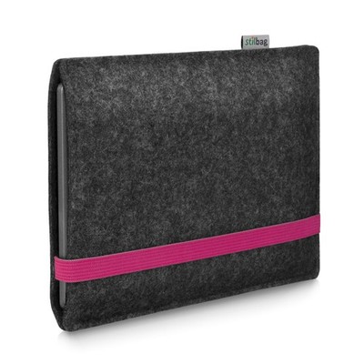 Filztasche LEON für PocketBook Basic Lux 3 - anthrazit/pink (ebook Reader tas...
