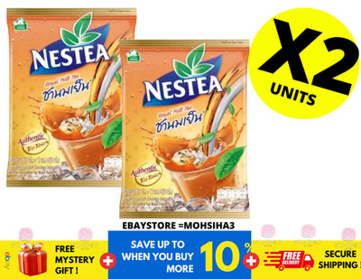 Nestea Instant Thai Milk Tea Mix Powder Authentic Thai Tea Taste 2 Bag (13 Sac)