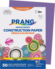 Formerly Sunworks Construction Paper, Violet, 9" X 12", 50 Sheets