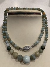 100 Natural Grade A Untreated Multi-Color Jadeite Jade Beads Necklace 23 J 001