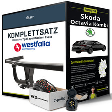 Für SKODA Octavia Kombi IV NX5, PV5 Anhängerkupplung starr +eSatz 7pol 20-