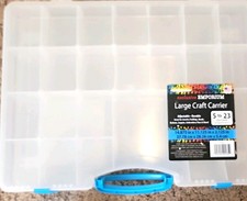 3 Beadery Exclusive Emporium Large Craft Carrier Organizers, 5-23 Compartments