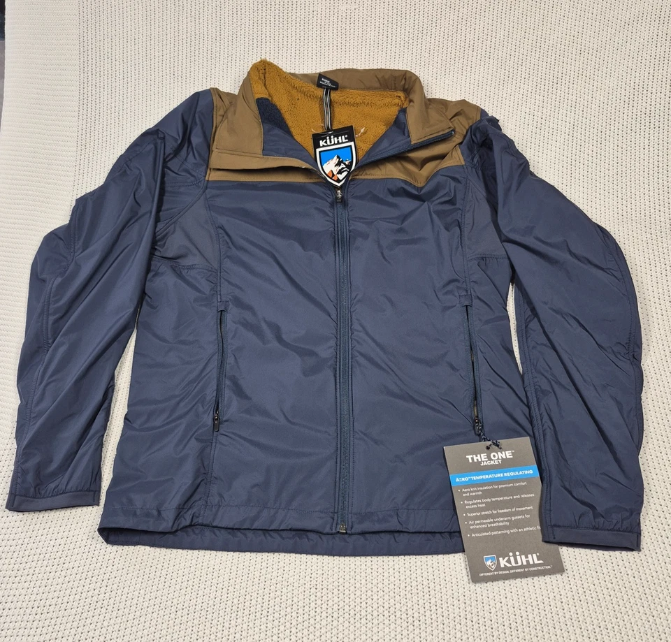 Kuhl The One Jacket Mens Sz Med Blue Full Zip Warm Lightweight Windproof Stretch - Image 2 of 4