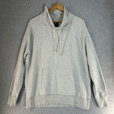 Nike Womens Large Yoga Statement Cowl Neck Pullover Sweater Heather Gray Fleece