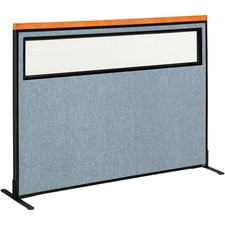 60-1/4"W x 43-1/2"H Deluxe Freestanding Office Partition Panel with Partial