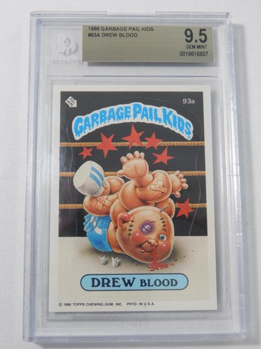 1986 Drew Blood #93A Garbage Pail Kids Beckett 9.5 Gem Mint Classic Sticker Set