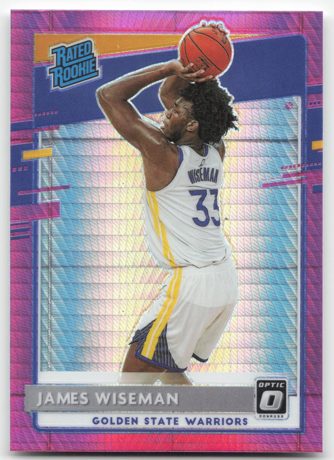 2020-21 Donruss Optic #152 James Wiseman Hyper Pink