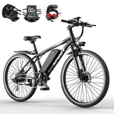 7-Speed Electric Bike for Adults 1500W 26" Ebike 25 MPH 65 Miles Dual Brake US