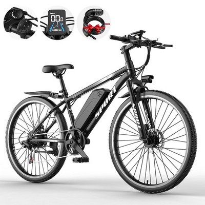 7-Speed Electric Bike for Adults 1500W 26'' Ebike 25 MPH 65 Miles  Dual Brake US