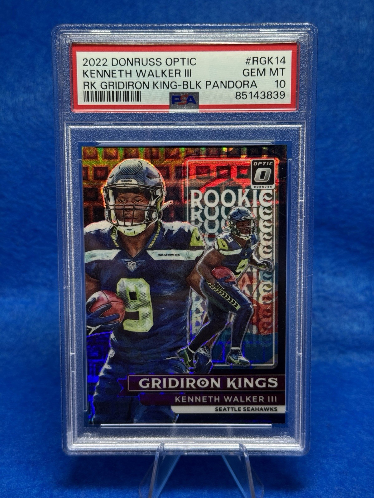 Kenneth Walker III Panini Donruss Optic Rookie Gridiron Kings #RGK14 Black Pandora
