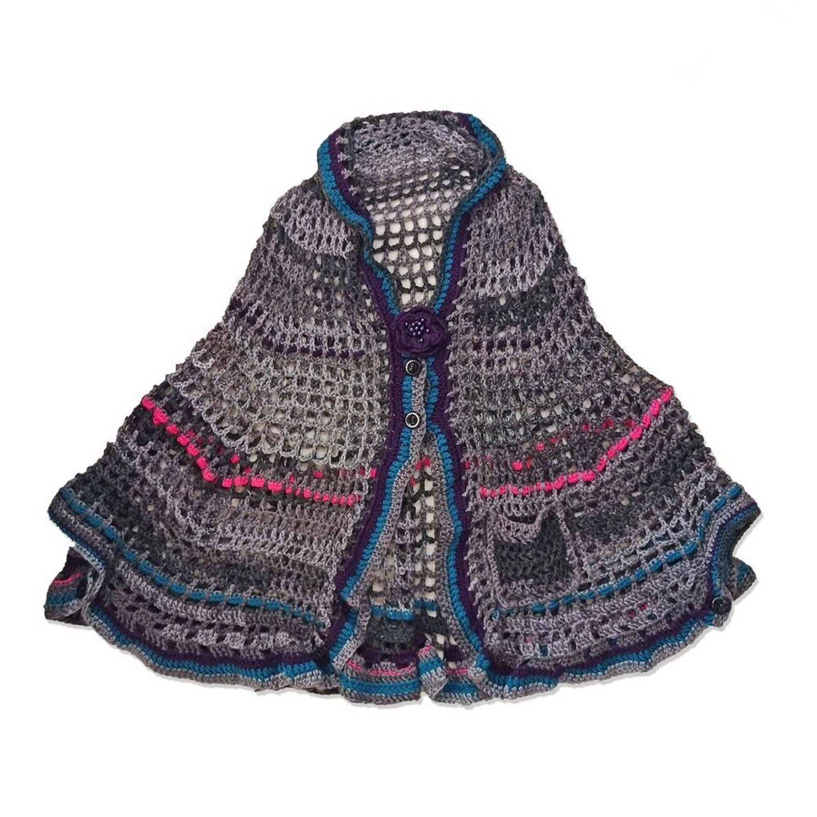 Stunning hand made crochet poncho
