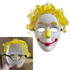1Pcs Clown Mask w/Hair Wig Halloween Clown Creepy Cosplay Dress Up Masks Party