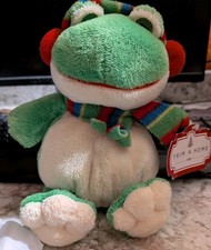 Vintage Trim A Home Christmas Frog Plush Scar...