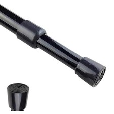 Spring Tension Curtain Rods 28-43 Inch Adjustable 28-43inch, Black