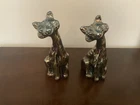 Set of 2 Fenton Iridescent Winking Alley Cat Carnival Glass