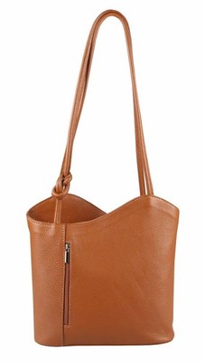 ITALy DAMEN LEDER RUCKACK TASCHE 2in1 Shopper Backpack Reise BAG Schultertasche 