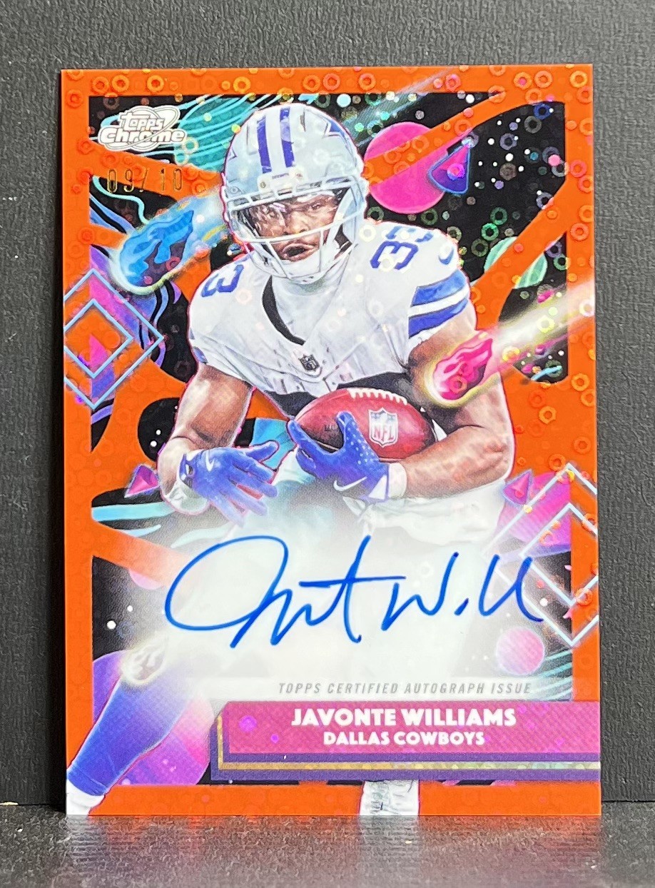 2025 Topps Cosmic Chrome Javonte Williams Lunar Eclipse Auto 9/10 CCA-JVW DAL