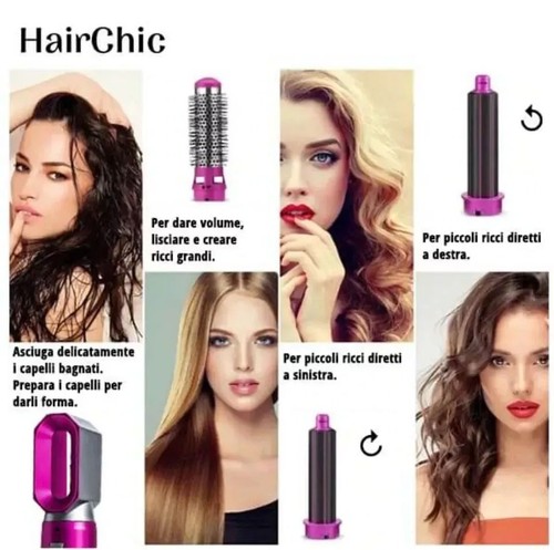 PIASTRA Lisciante CAPELLI 5 IN 1 Fono Arriccia Ricci Asciuga Liscia Stira HAIR - Foto 4 di 5