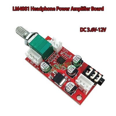 1pcs LM4881 Headphone Power Amplifier Board Preamplifier Module DC 3.6V~12V