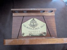 WW2 British Barracks Locker/Bed Identification Plate Trench Art Pipe Stand