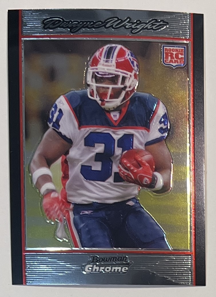 2007 Bowman Chrome Football #BC99 Dwayne Wright RC Rookie