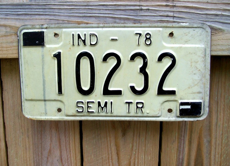 EXPIRED INDIANA 1978 78 SEMI TRAILER EMBOSSED TR 10232 License Plate Tag Metal