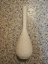 MCM Royal Haeger Lava Glazed Tall 15 inch Vase. Creme color. Marked R1915. 