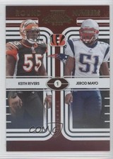 2008 Playoff Contenders Round Numbers 459/500 Jerod Mayo Keith Rivers #5 0b5