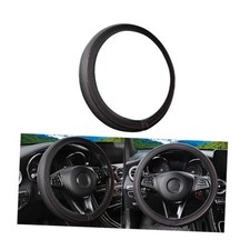 Car Steering Wheel Cover, Anti-Slip Breathable Leather Vehicle Steer black
