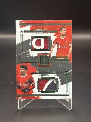 Diogo Jota & Luis Diaz Dual Patch /5 Panini Impeccable EPL 2023-24 Liverpool
