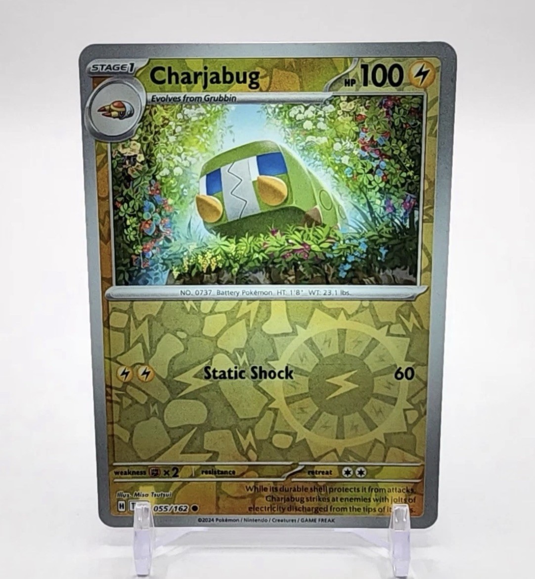 Charjabug Common Reverse Holo Pokémon TCG Temporal Forces 55/162