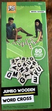 Jumbo Wooden Word Cross 80Pieces Indoor/Outdoor Educational Game FREE SHIPPING