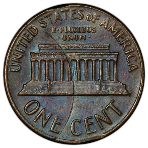 Incomplete Coin Clip 1971D PCGS MS62 Fred Weinberg Collection Incomplete & Double Clip Cent ...