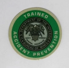 US Department of The Interior Bureau of Coal Mines Safety Sticker Decal