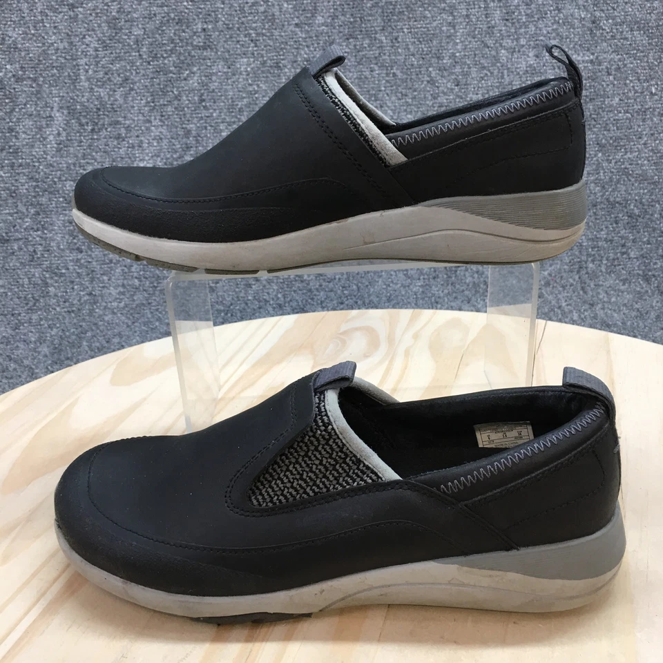 Merrell Shoes Womens 6 Applaud Moc Slip On Loafer Flats J02288 Black Leather - Image 2 of 4