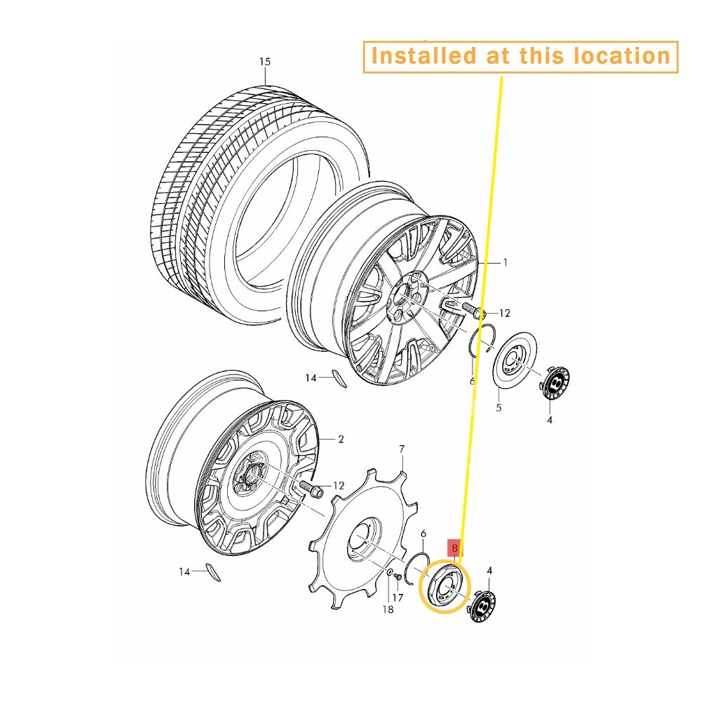 🚚  Bentley Mulsanne Wheel trim cover outer ring fastening ring OE：3Y0601259B
