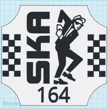 SKA 3D Rude Boy Personalised House Door Sign Plaque With Number Or Name.