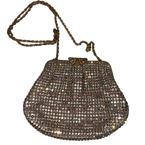 Swarovski Black Crystals FIREWORK BAG Evening Party Bag Stainless