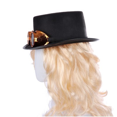  Vintage Steampunk Headgear Eye-catching Hat Detachable Goggle
