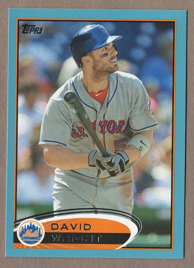 DAVID WRIGHT 2012 Topps WAL-MART BLUE BORDER Paper Parallel Card #240 Mets
