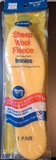 Vintage 1978 NOS Dr Scholls Sheep Wool Fleece Latex Foam Insoles Women's 9-10