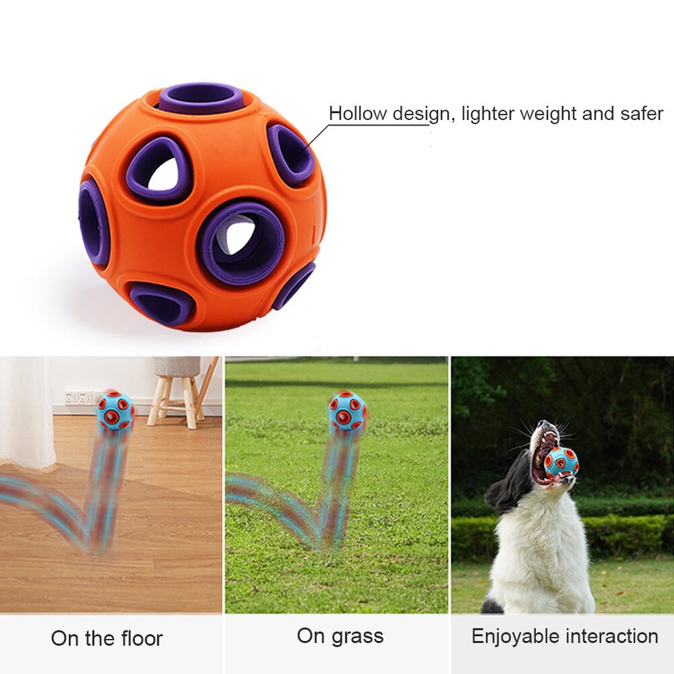 Squeaky Rubber Ball Grid Ball Neoprene Dogs Toy Puppy Dog Game Chew Toy