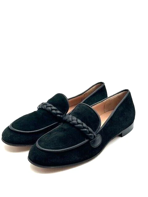 Женские черные замшевые плетеные слипоны Gianvito Rossi Massimo ЕС 36, США 6 - Изображение 2 из 4