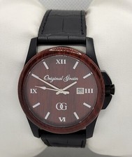 Mens Original Grain OG Classic 43 mm Black It...