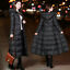thumbnail 2  - Ladies Long Puffer Coat Jacket Hooded Padded Quilted Outerwear Winter Warm Slim