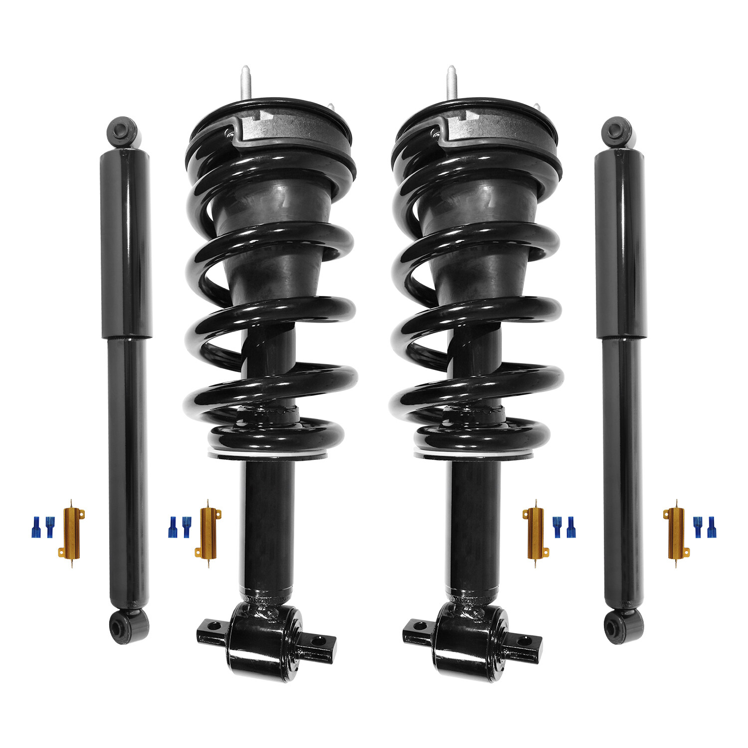 Front Rear Air to Coil Spring Conversion Kit for 2015-2018 Chevrolet Suburban