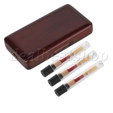 3x Professional Bamboo Oboe Reed w/ Wooden Storage Case Box for Practice