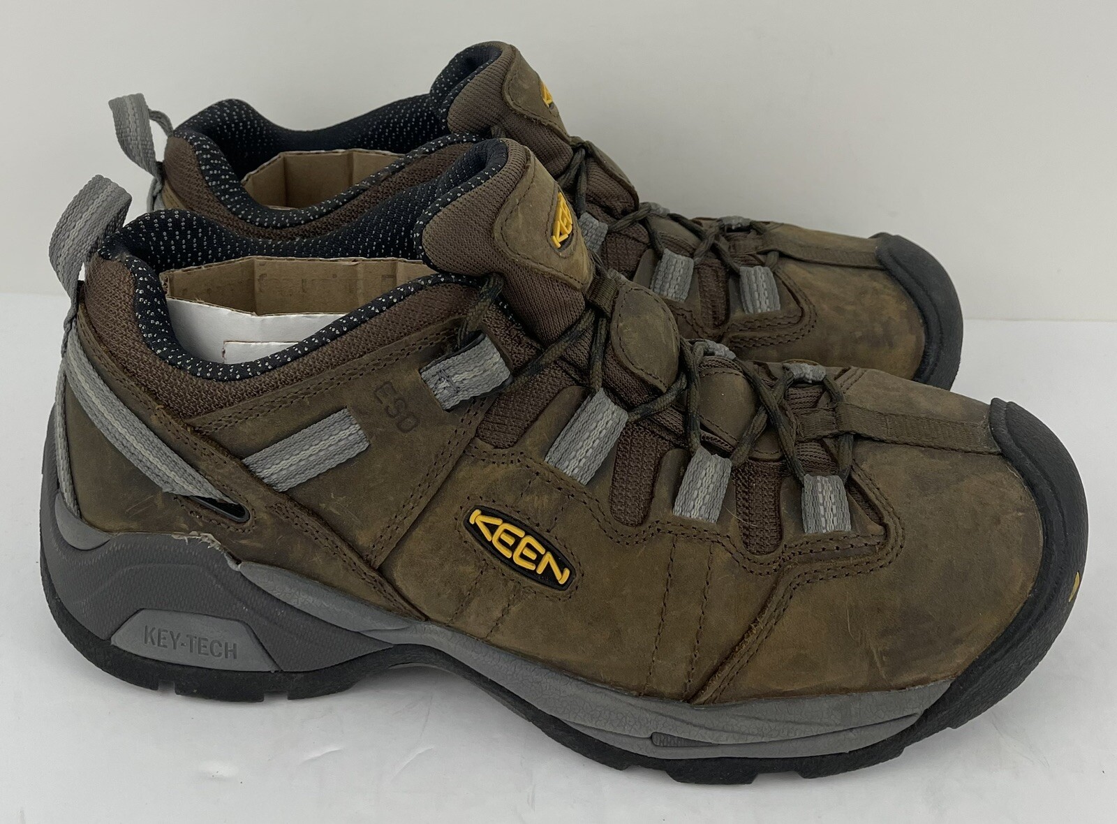 Scarpe da lavoro marroni KEEN Utility da uomo punta bassa in acciaio taglia 10 EE